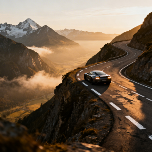 Mountain Highway Car Wallpaper