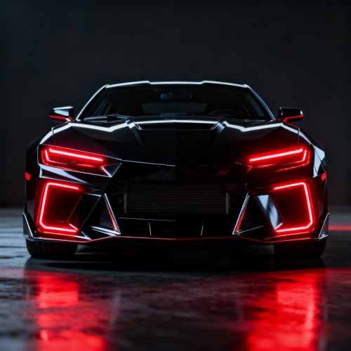 Red Light Sports Car Wallpaper