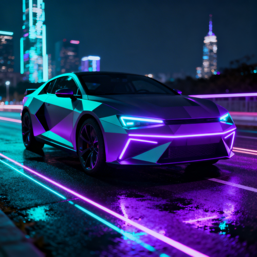 Sunset Luxury Car Aesthetic Wallpaper
