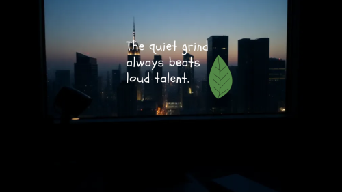 Success Mindset Wallpaper – Quiet Grind Quote