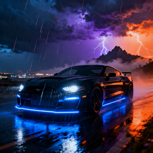 Stormy Sky Car Wallpaper Background