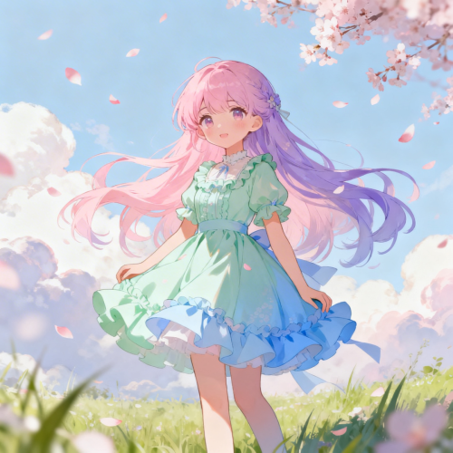 Soft Pastel Anime Girl Wallpaper