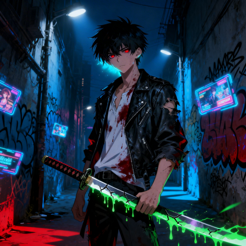 Dark Anime Boy Aesthetic Wallpaper