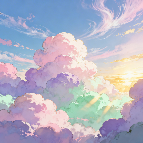 Anime Sky Clouds Wallpaper