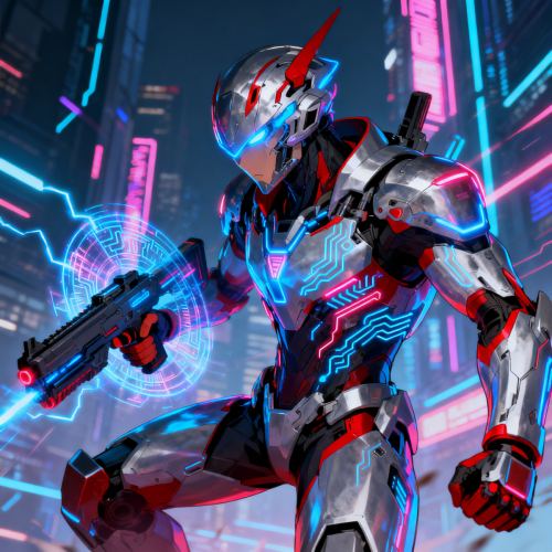 Anime Tech Warrior Wallpaper