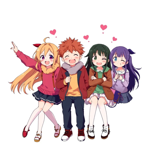 Anime Happy Friends Wallpaper