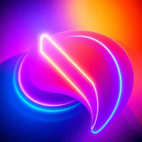 Neon Abstract Waves – Modern Minimal HD Wallpaper