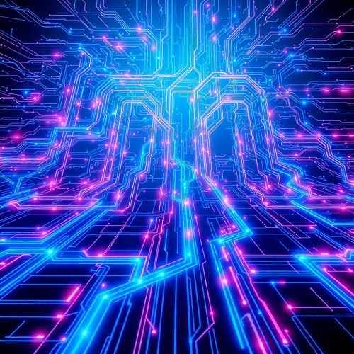AI Circuit World – Technology Wallpaper