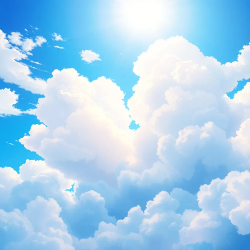 Anime Sky Clouds – Peaceful Anime Landscape Wallpaper