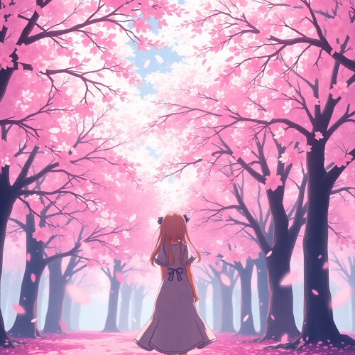 Cherry Blossom Anime Wallpaper – Dreamy Anime Aesthetic 4K