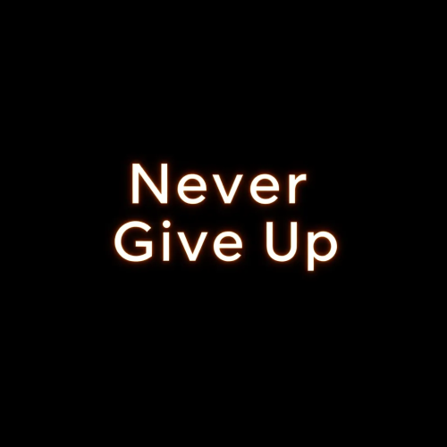 Never Give Up Motivation Wallpaper – Inspiring Quote 4K Background
