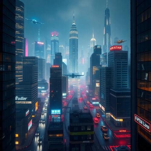 Futuristic Megacity at Night – Ultra Realistic 8K Cyberpunk Wallpaper