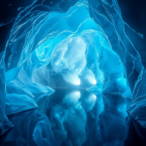 Frozen Crystal Ice Cave – Ultra Realistic 8K Wallpaper