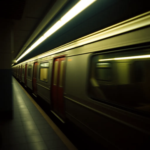 Cinematic Subway Train Arrival